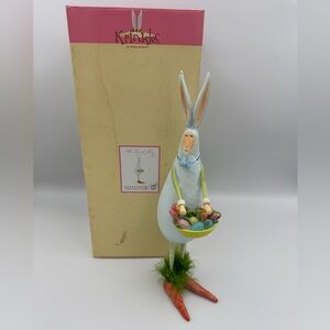 10" Krinkles MR CARROT SHOE Bunny Rabbit Easter Figure Patience Brewster Dept 56